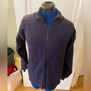 Uec pollen brand wool sweater. Purple and black. Size large.